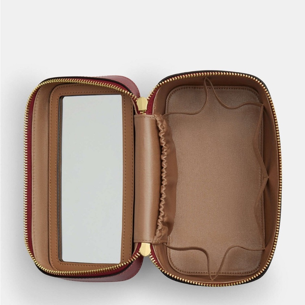 Coach Cosmetic Case In Signature Canvas With Cherry Print CZ025 Tan multi - Picture 2 of 10